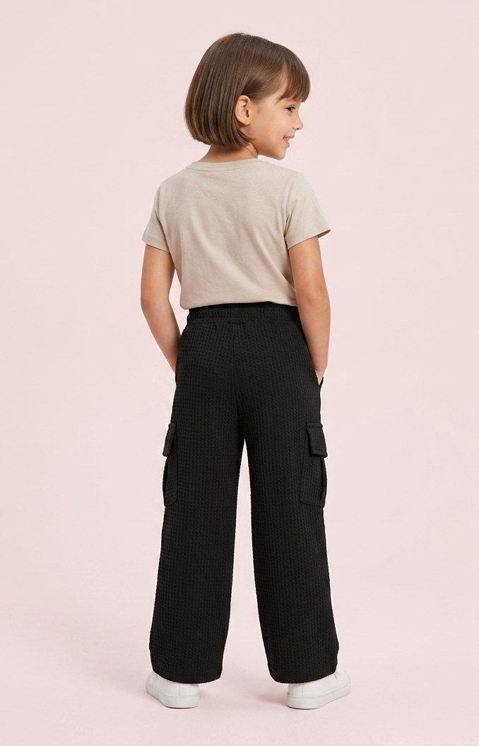 Krombi Kids | New Galaxy Garments Girls Stretchable Pants | Smart Fit & Modern Style