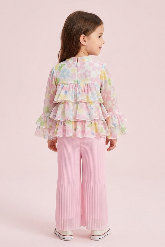Little Dolly Dress up your little girls Top and pant Ethnic Gown | Premium Occasion Wear