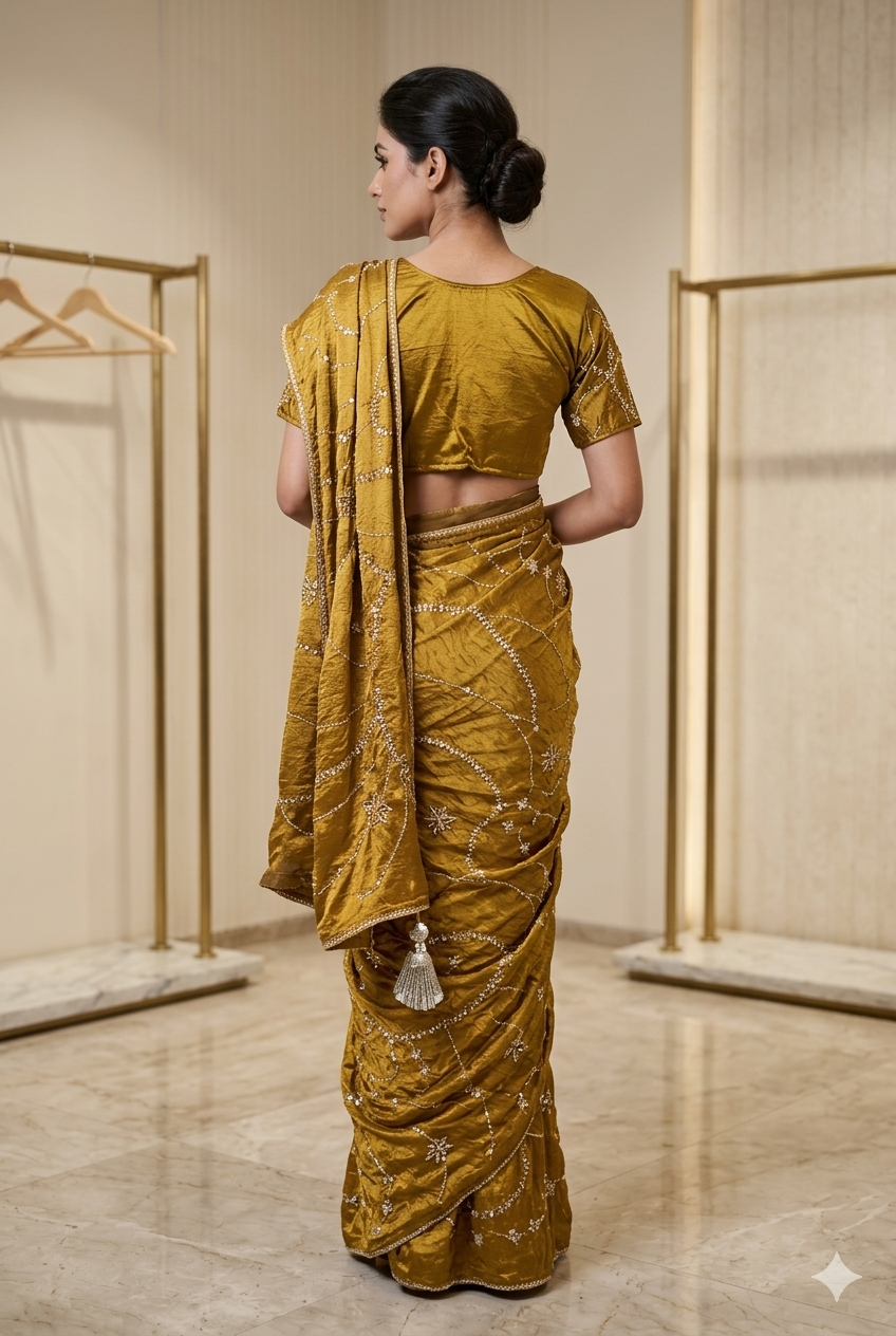 Women Silk Saree With Ready-Made Blouse | Ladies Wear