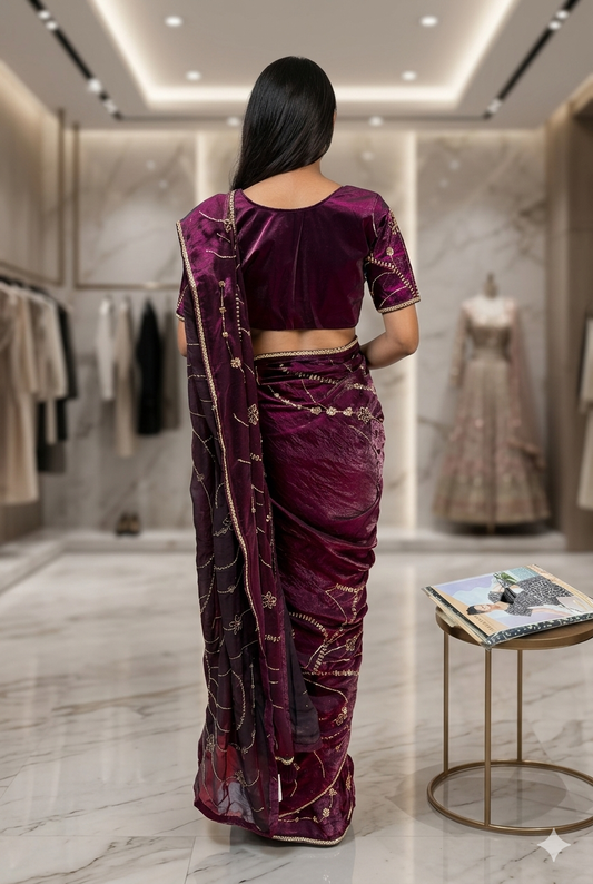 Women Silk Saree With Ready-Made Blouse | Ladies Wear