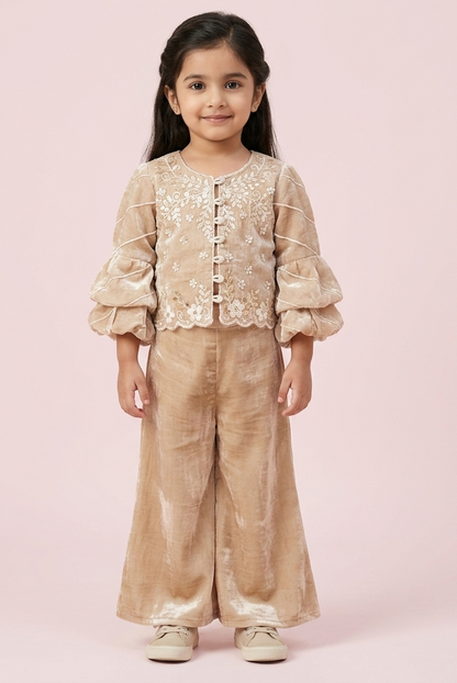 Wish me Girls top and pant wear Ethnic Gown | Premium Occasion Wear