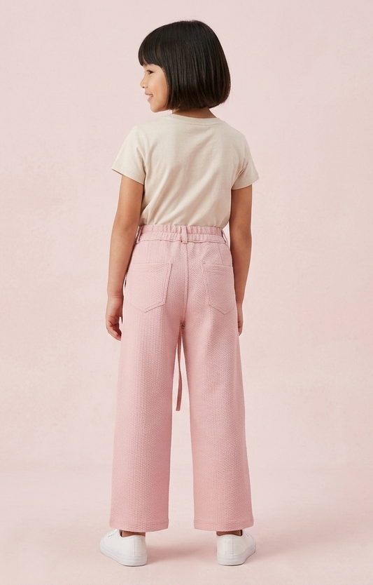 Net Work Pokemon | New Galaxy Garments Girls Solid Casual Pants | Soft Fabric Everyday Wear