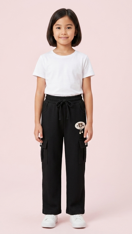 Krombi Kids | New Galaxy Garments Girls Stretchable Pants | Smart Fit &amp; Modern Style