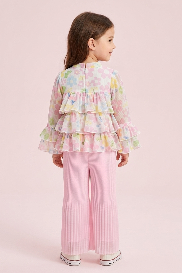 Little Dolly Dress up your little girls Top and pant Ethnic Gown | Premium Occasion Wear