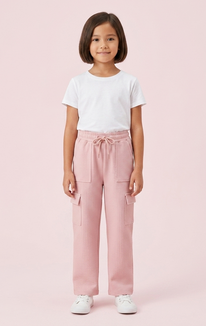 Net Work Pokemon | New Galaxy Garments Girls Solid Casual Pants | Soft Fabric Everyday Wear