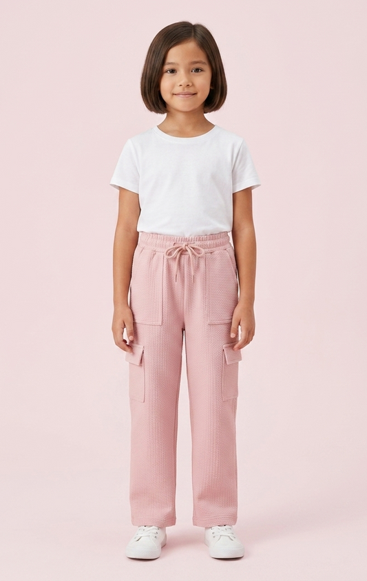 Net Work Pokemon | New Galaxy Garments Girls Solid Casual Pants | Soft Fabric Everyday Wear
