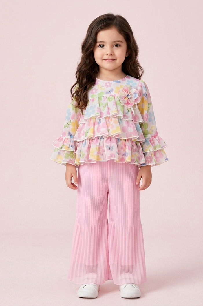 Little Dolly Dress up your little girls Top and pant Ethnic Gown | Premium Occasion Wear
