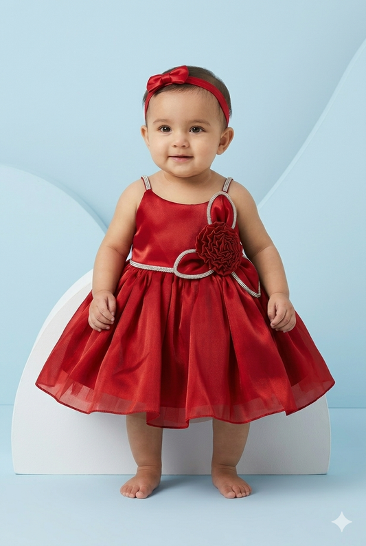 Baby Girl Elegant Red Frock kid