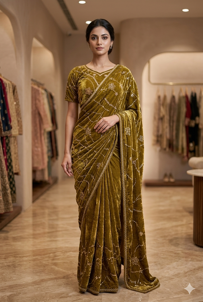 Women Silk Saree With Ready-Made Blouse | Ladies Wear