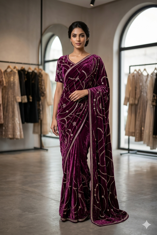 Women Silk Saree With Ready-Made Blouse | Ladies Wear