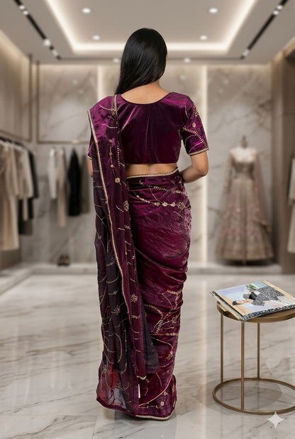 Women Silk Saree With Ready-Made Blouse | Ladies Wear