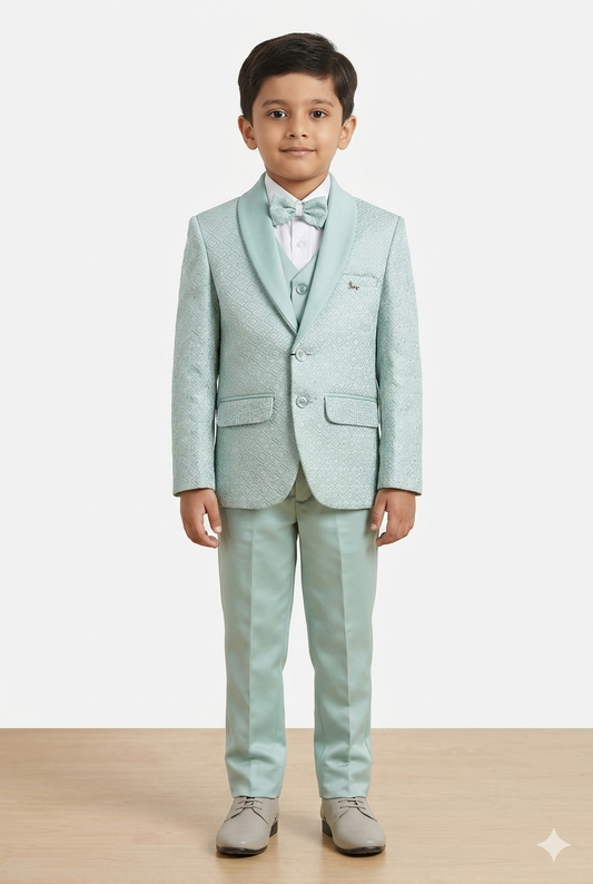 kid's Designer Mint Green Coat Pant