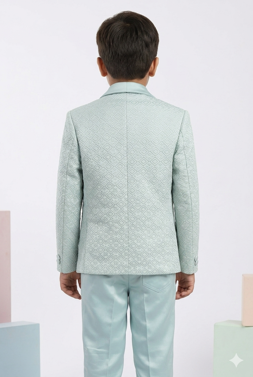 kid's Designer Mint Green Coat Pant