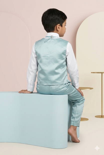 kid's Designer Mint Green Coat Pant