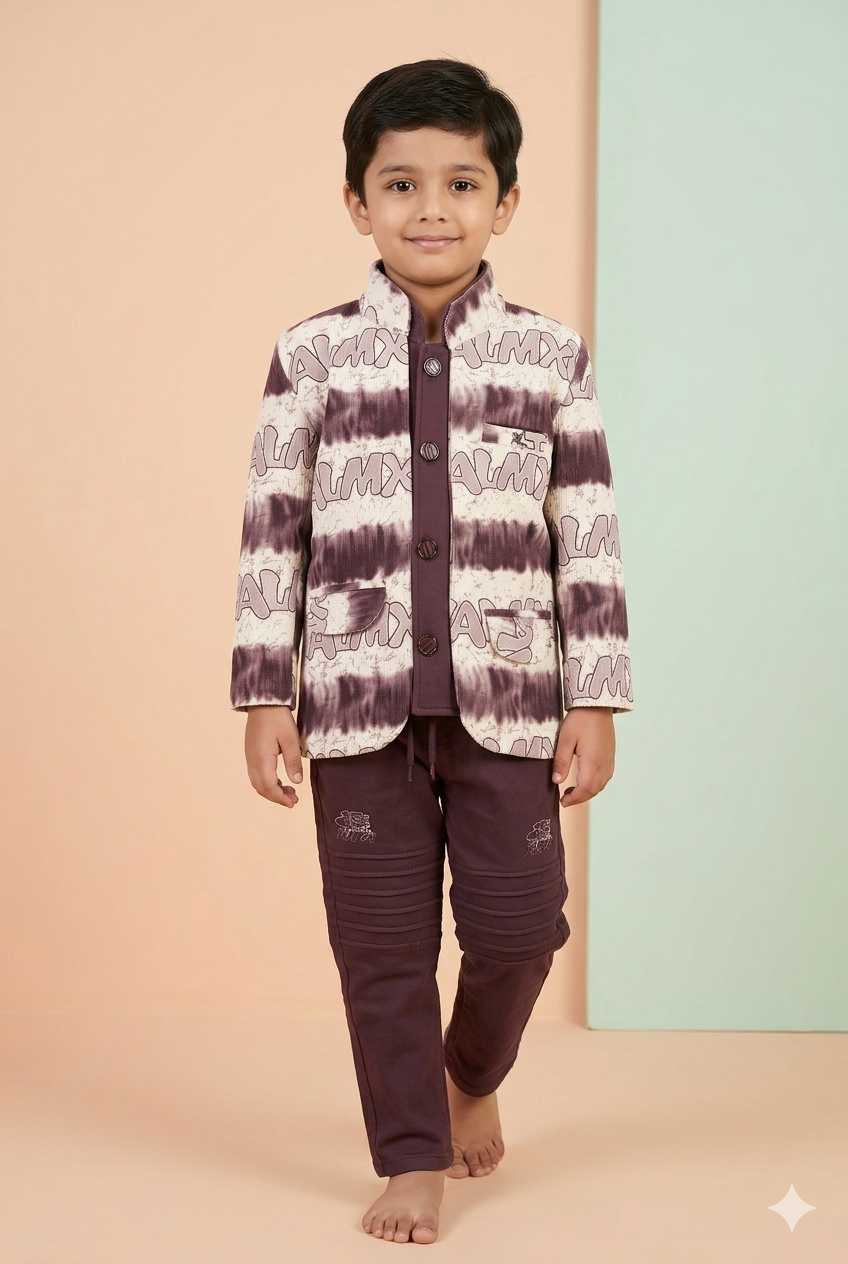Kids Stylish Color Baba Suit Set