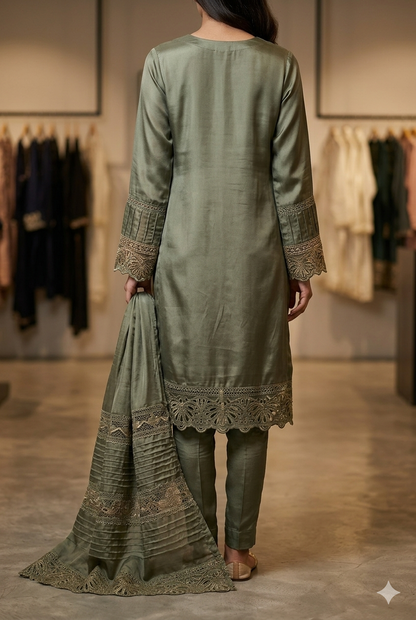 Women Pakistani Kurti Set With Hand Work | Ladies Wear
