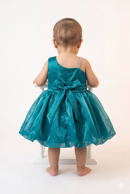 Baby Girl Party Wear Frock with Bow Design