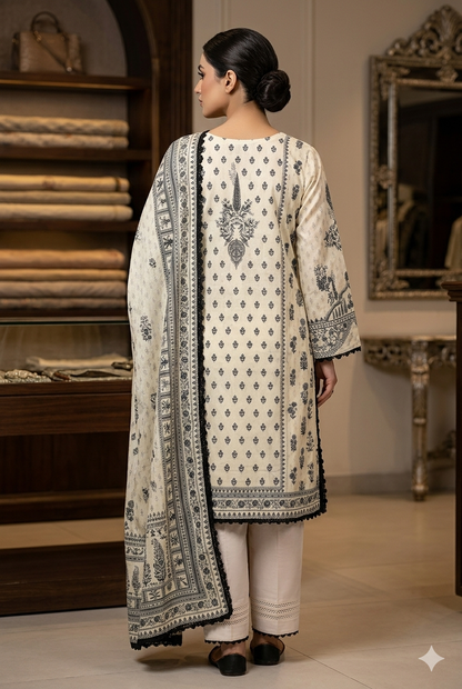 Printed Cotton Kurti Set with Dupatta