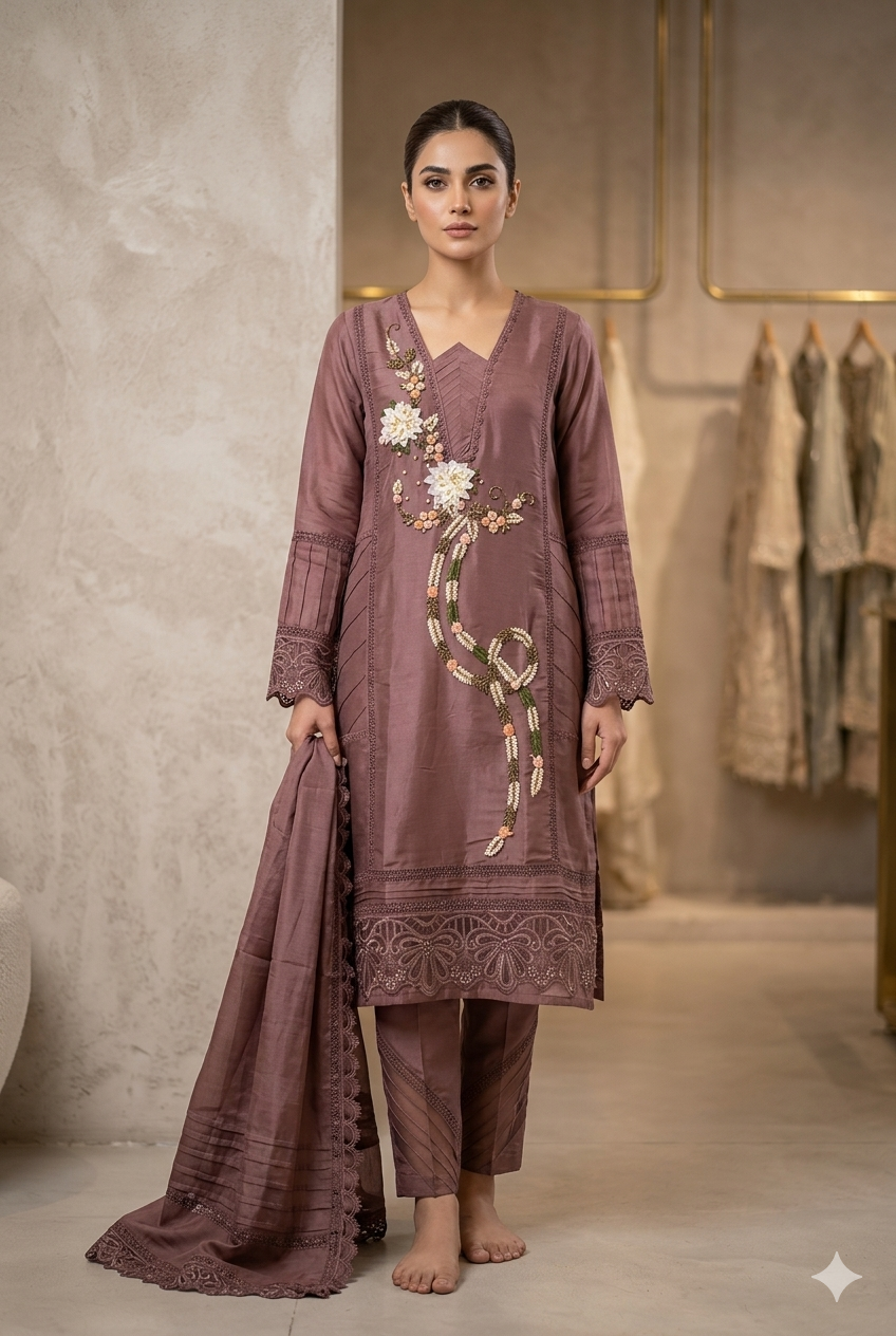 Women Pakistani Kurti Set With Hand Work | Ladies Wear