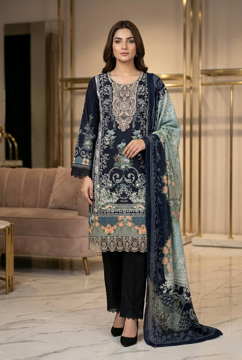 Printed Cotton Pakistani Kurti Set with Dupatta
