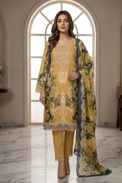 Printed Cotton Pakistani Kurti Set with Dupatta
