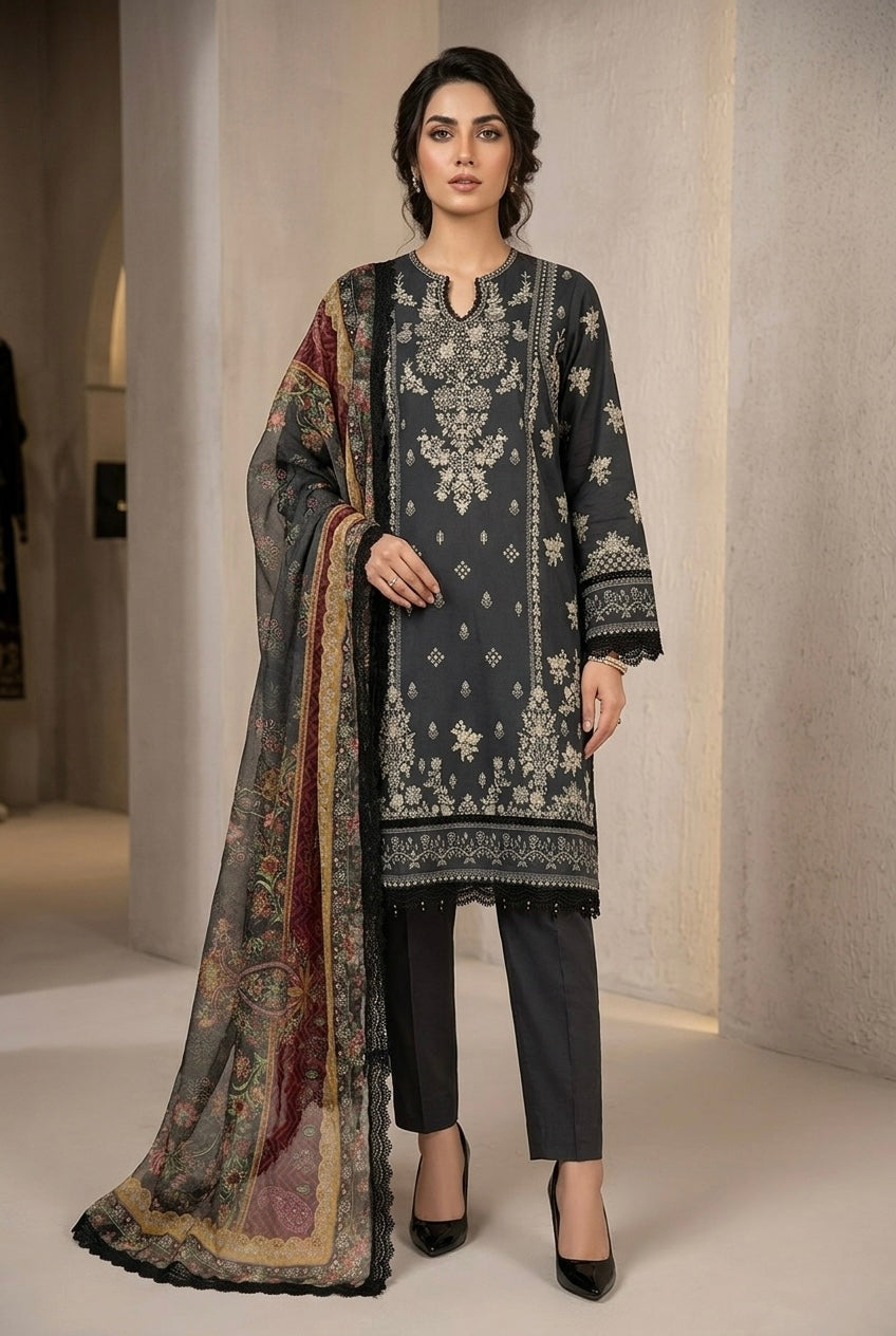 Printed Cotton Pakistani Kurti Set with Dupatta